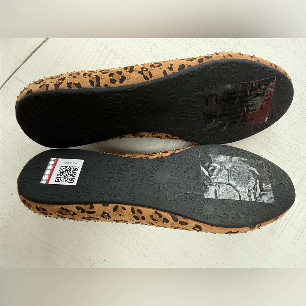 Ugg Alloway studded ballet flat leopard print siz… - image 3